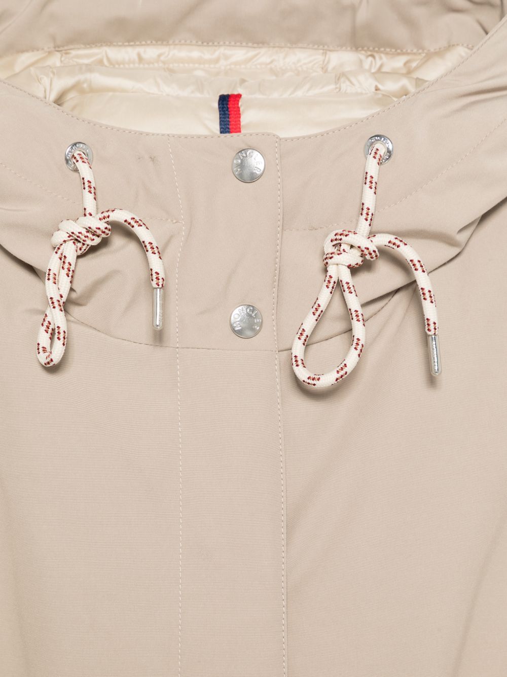 MONCLER Giacca impermeabile beige con cappuccio 