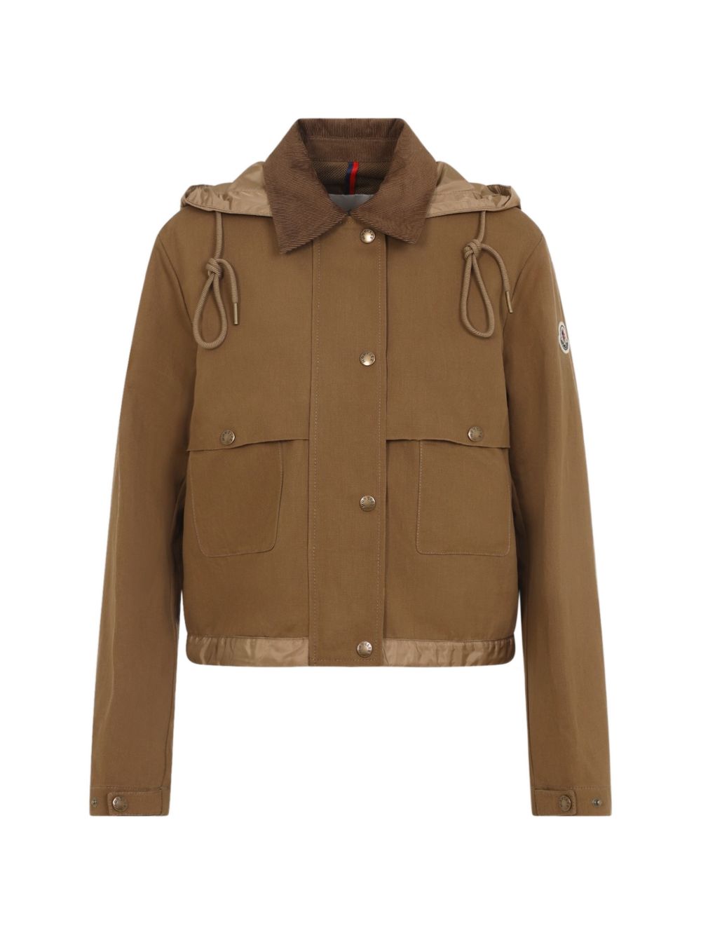 MONCLER Giacca Aconitum color cuoio con bottoni 