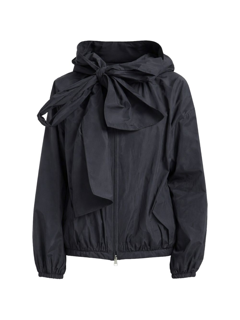 MONCLER Giubbotto tech con fiocco e cappuccio blu 