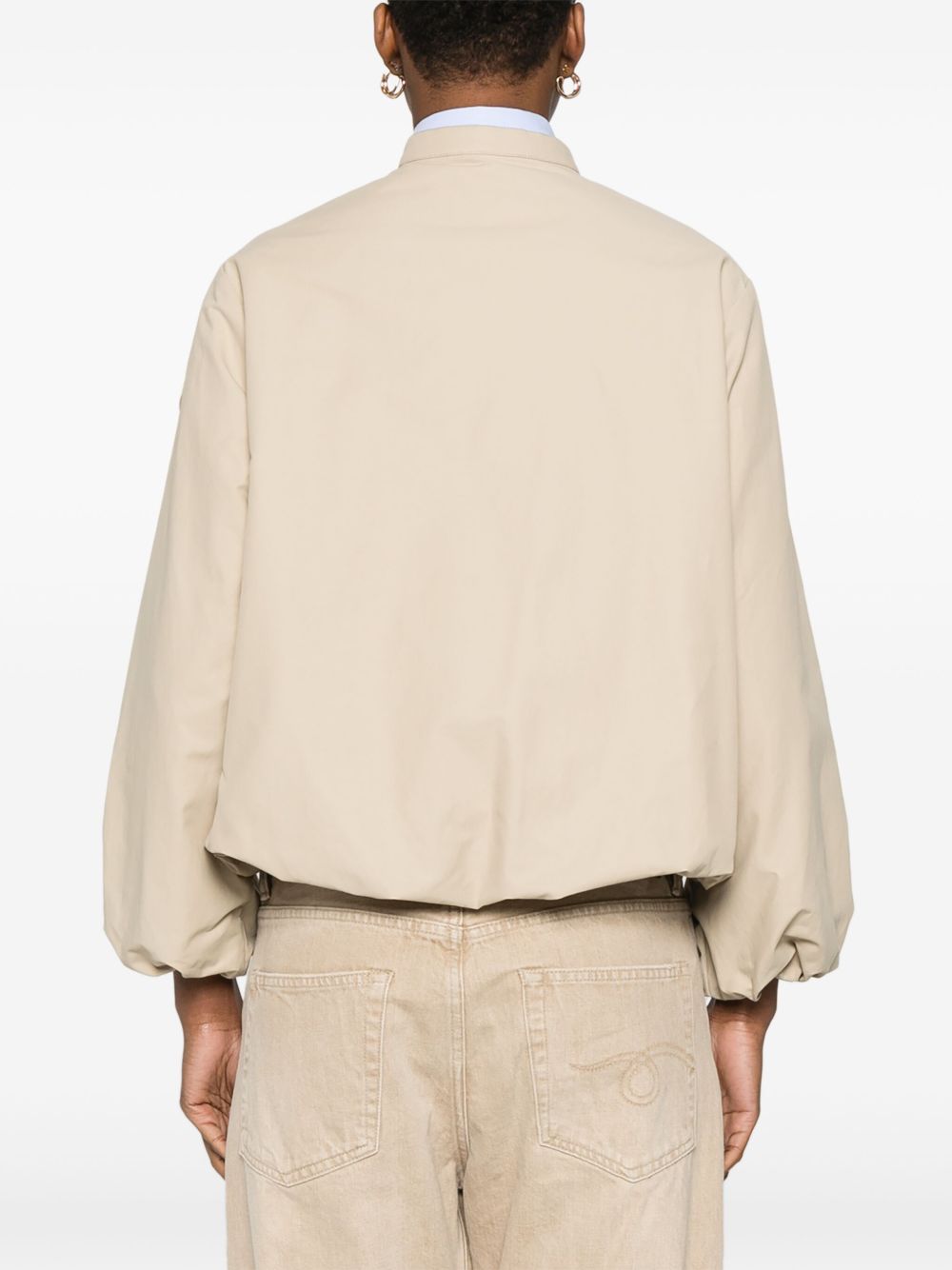 MONCLER Giacca bomber a palloncino crema 