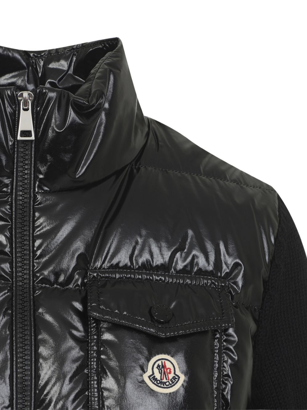 MONCLER Piumino combinato in maglia 