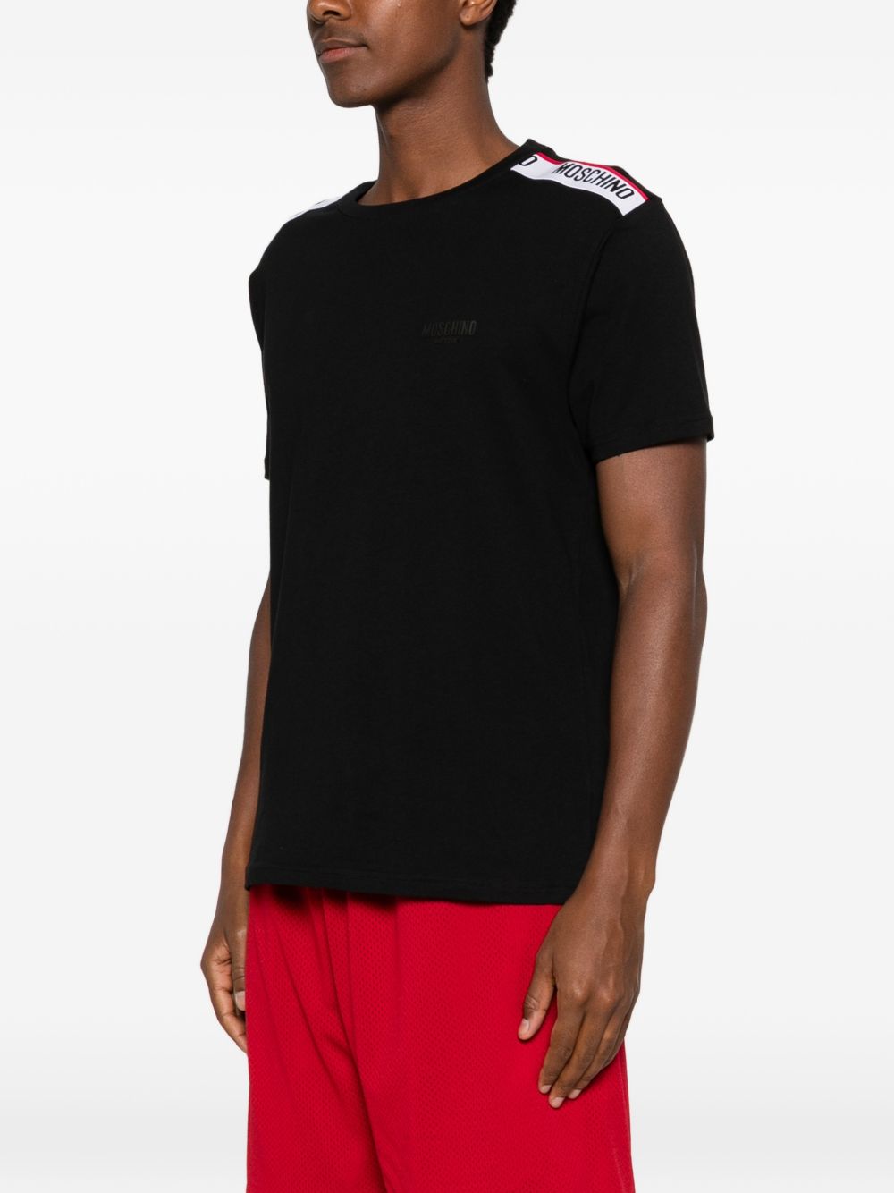 MOSCHINO UNDERWEAR T-shirt nera con logo 