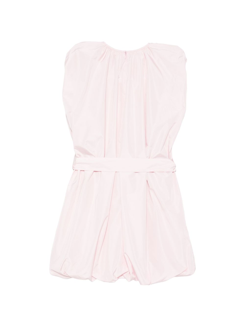 MSGM Abito corto rosa senza spalline con cintura in vita e gonna a palloncino 