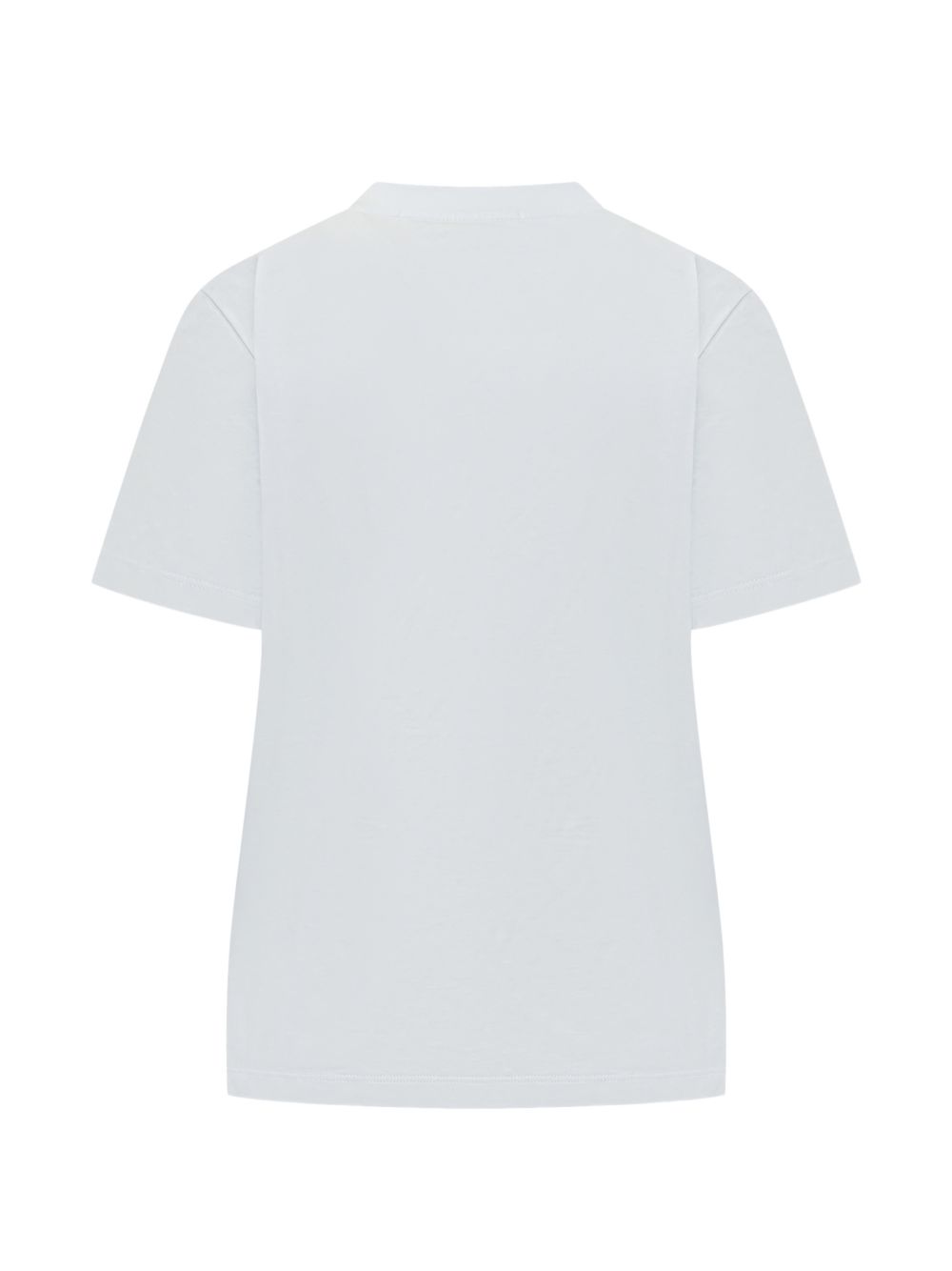 MSGM T-shirt in cotone bianco con stampa logo 