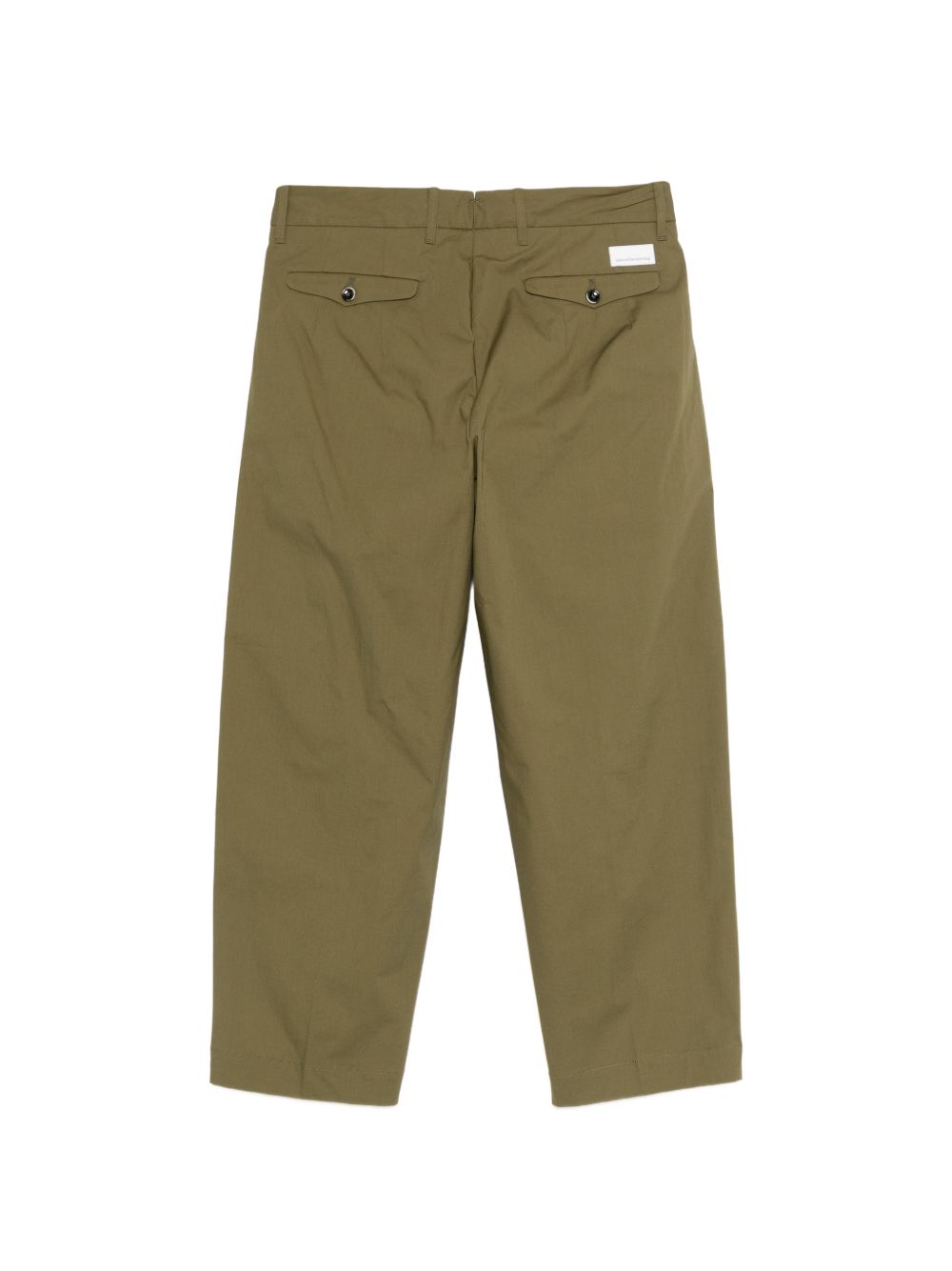 NINE IN THE MORNING Pantaloni in lana misto lino verdi 
