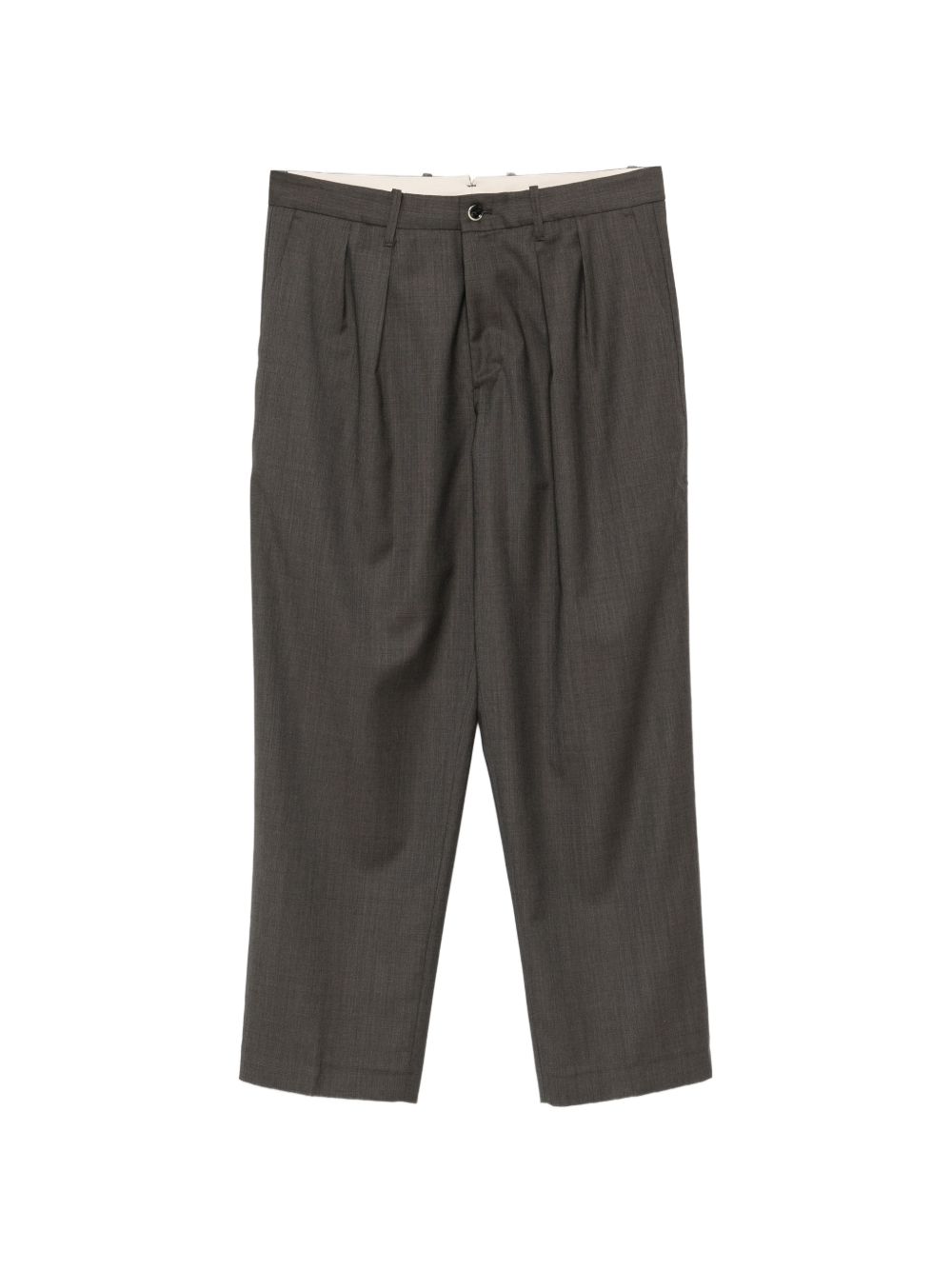 NINE IN THE MORNING Pantaloni Kai grigi con pinces 