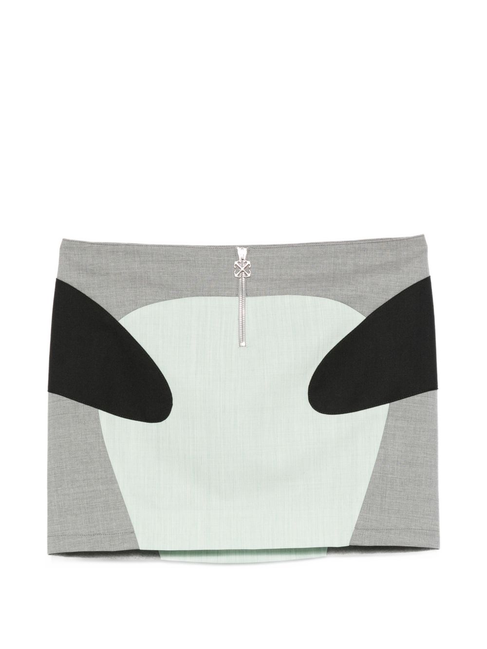 OFF WHITE Minigonna grigia con zip 