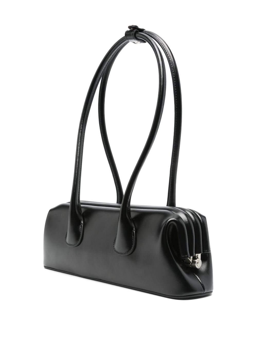 OSOI Borsa a spalla Boat Wide Mini in pelle nera 