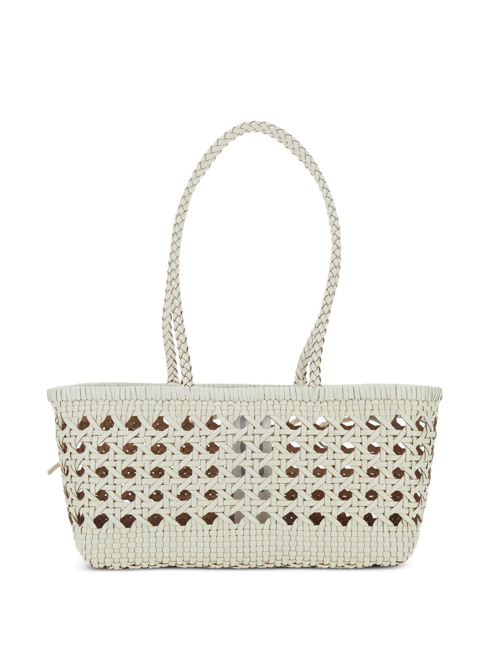 OSOI Borsa a spalla Biscuit in pelle bianca 