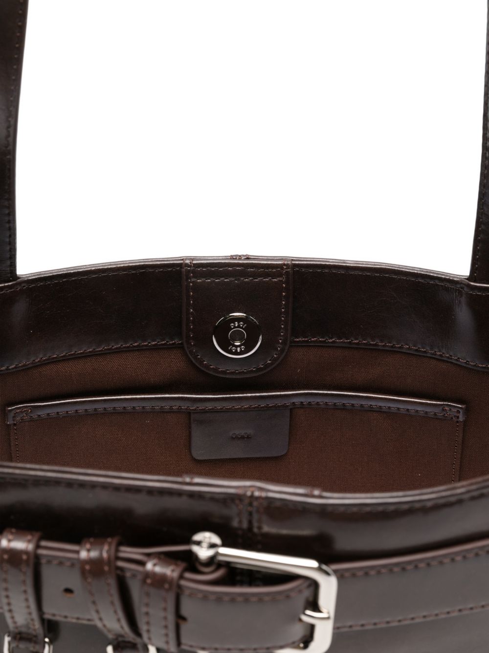 OSOI Borsa a spalla Brocle in pelle marrone 