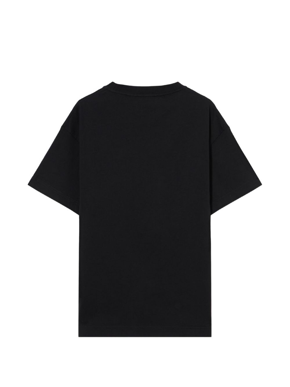 PALM ANGELS T-shirt in cotone nero con logo rosso 