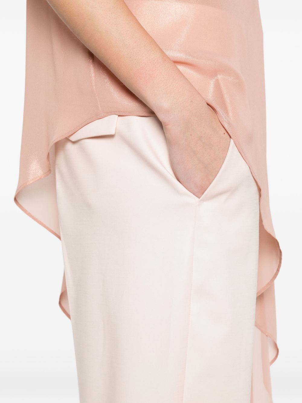PESERICO Pantaloni rosa con pinces 