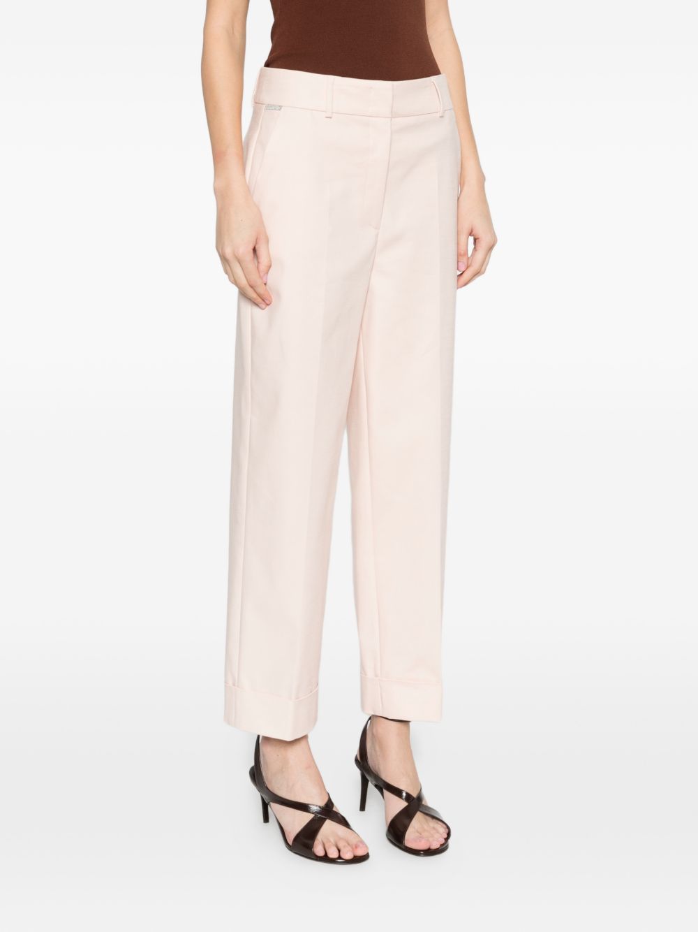 PESERICO Pantaloni rosa con pinces 