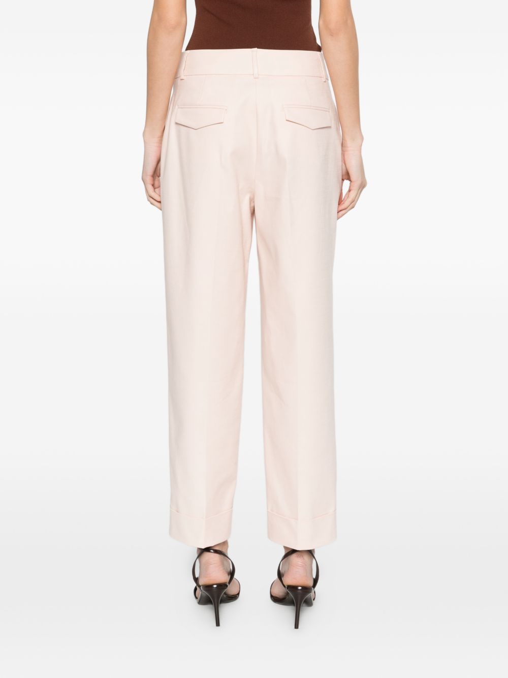PESERICO Pantaloni rosa con pinces 