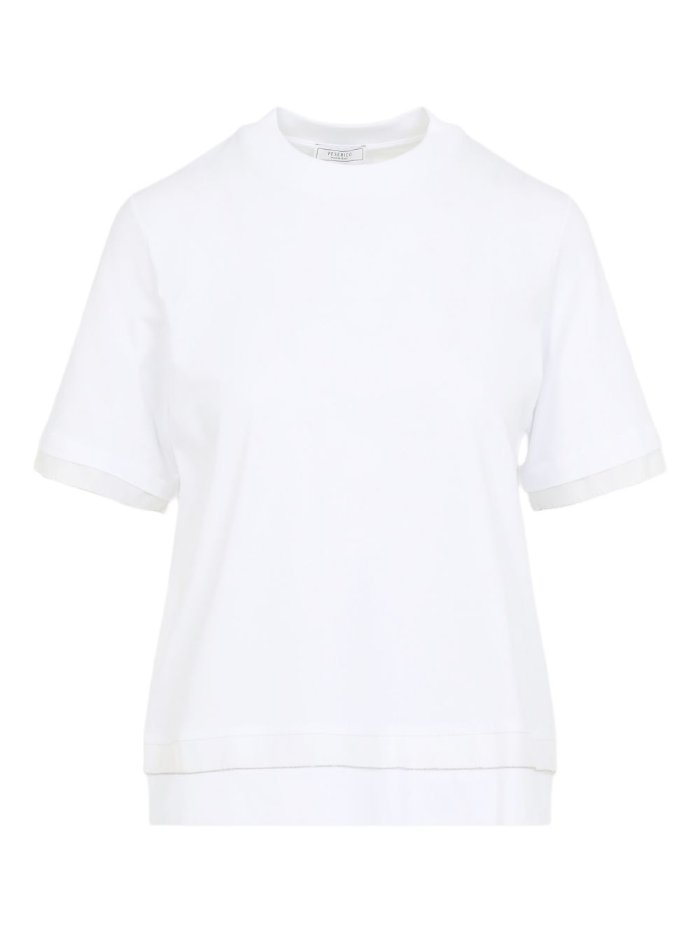 PESERICO T-shirt bianca con girocollo 