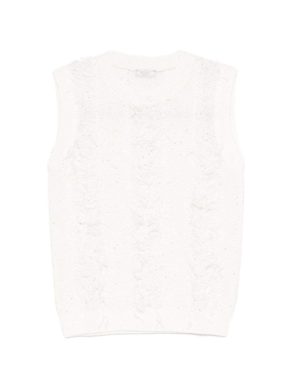 PESERICO Maglia bianca con pizzo 