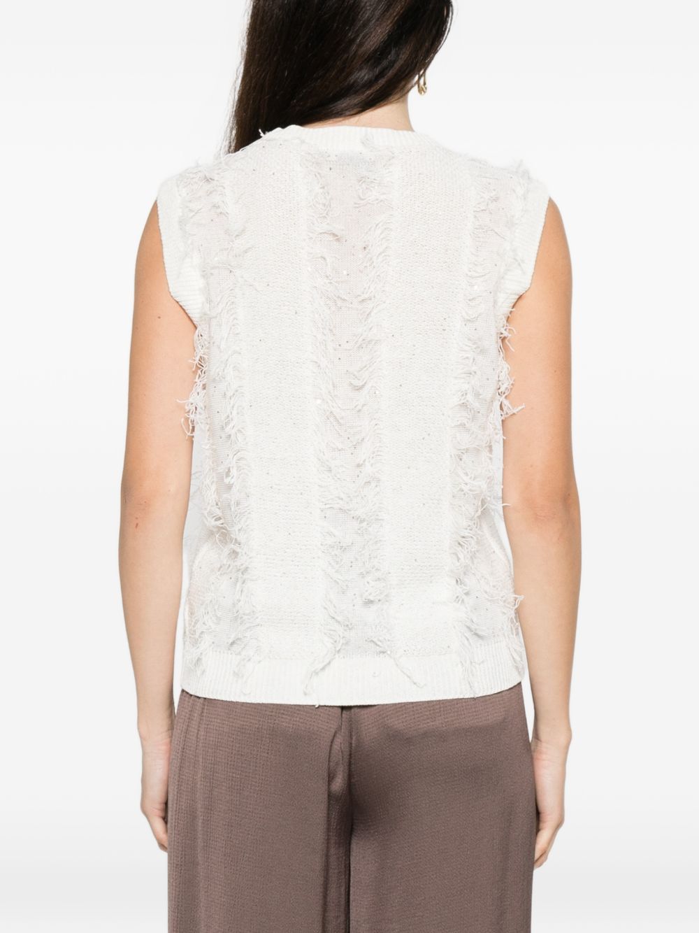 PESERICO Maglia bianca con pizzo 