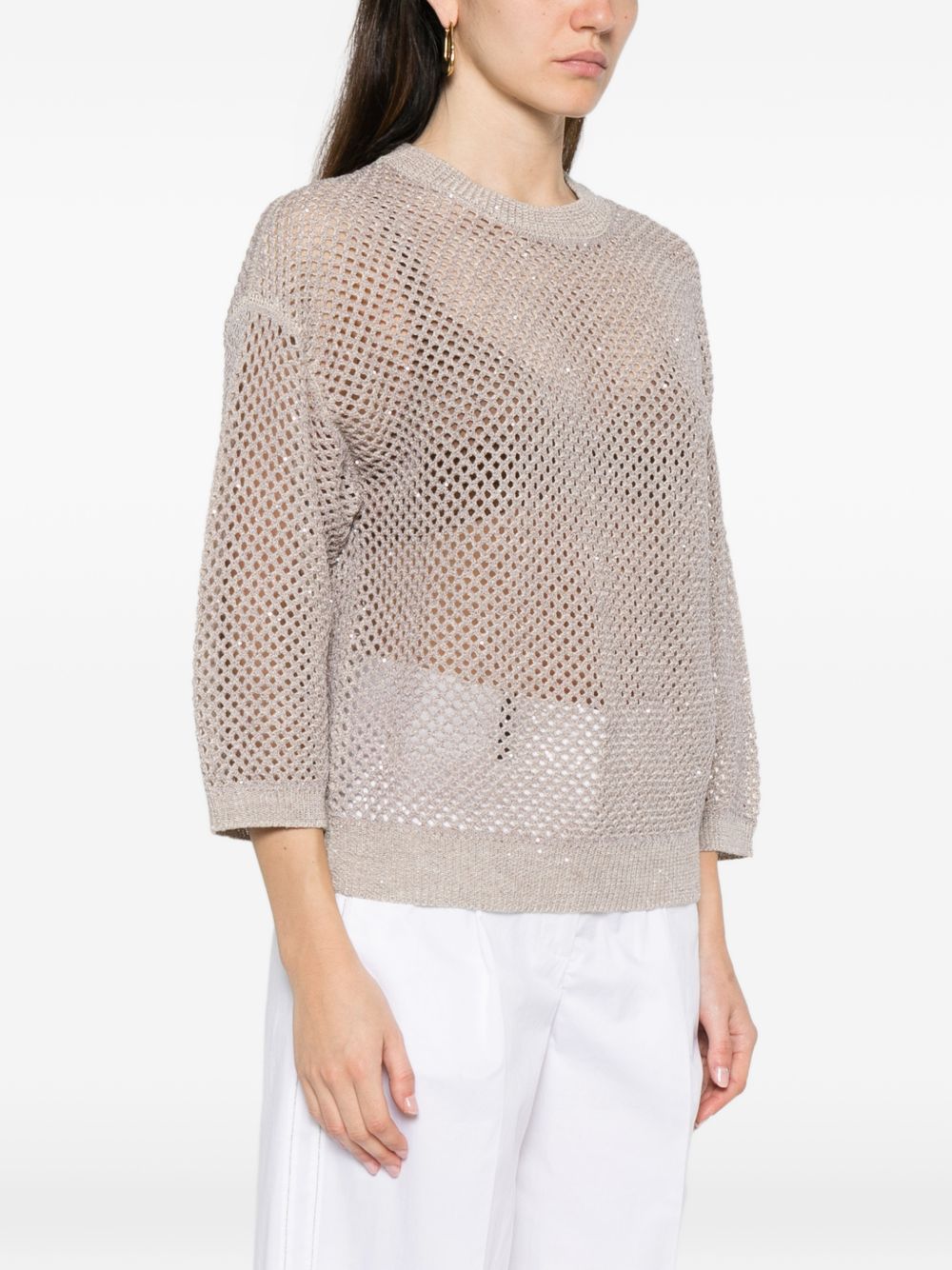 PESERICO Maglia traforata girocollo 