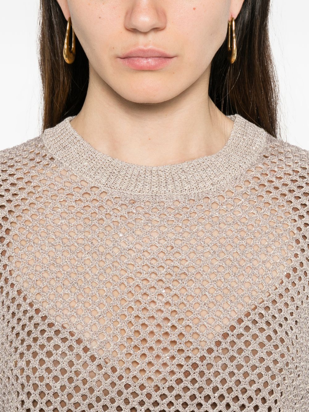 PESERICO Maglia traforata girocollo 