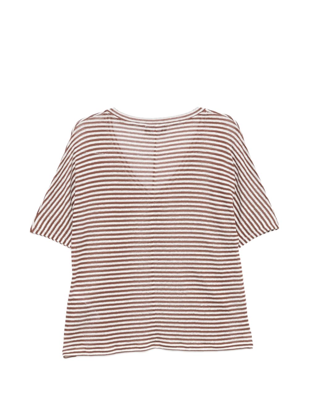 PEUTEREY T-shirt a maniche corte Ester con scollo a V a righe 