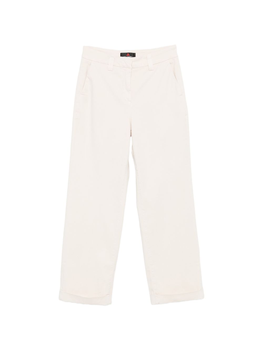 PEUTEREY Pantaloni in cotone elasticizzato avorio 