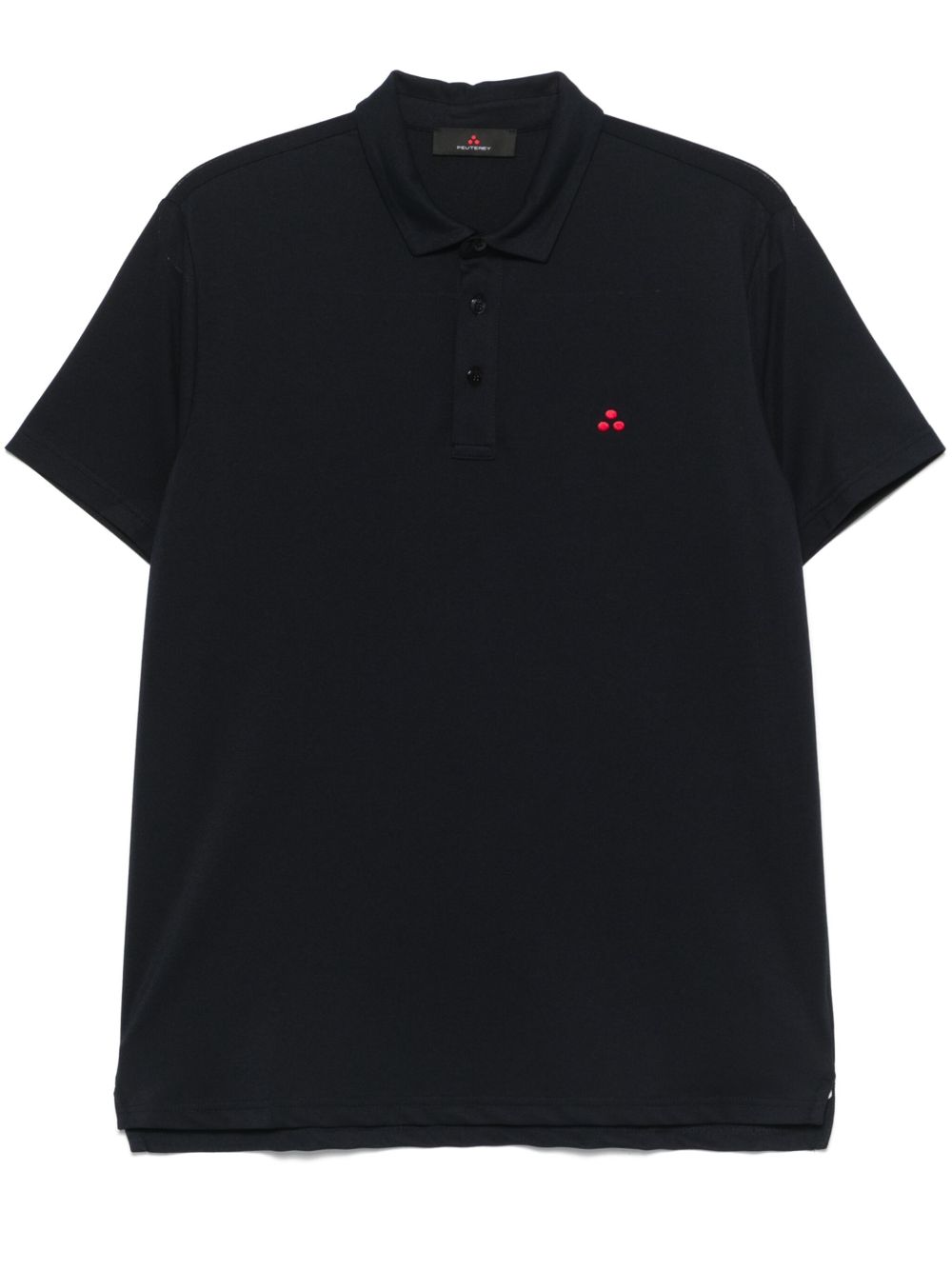 PEUTEREY Polo blu con logo a maniche corte 