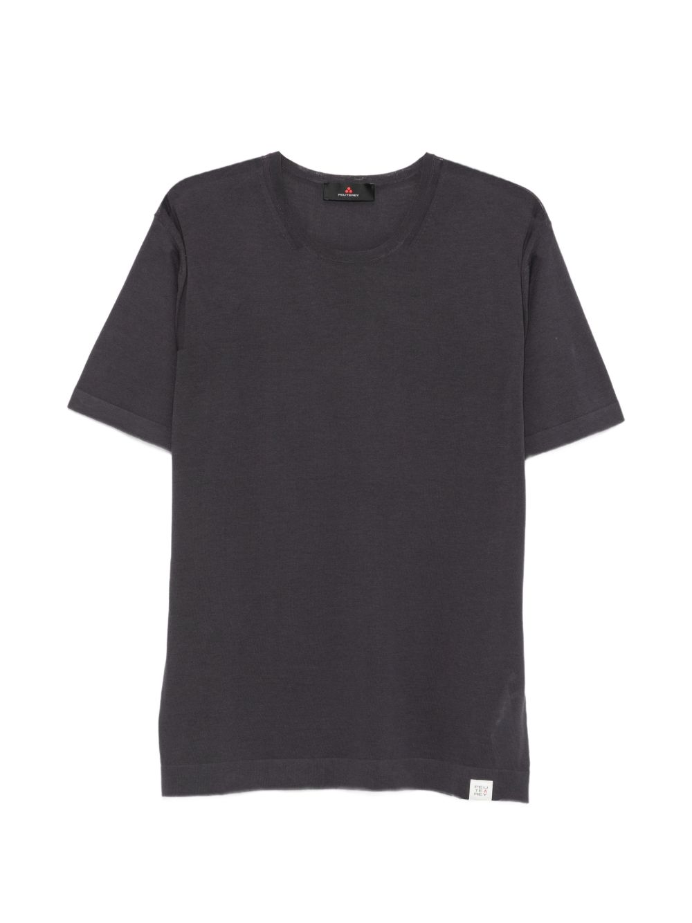PEUTEREY T-shirt a maniche corte Nias in cotone grigio 
