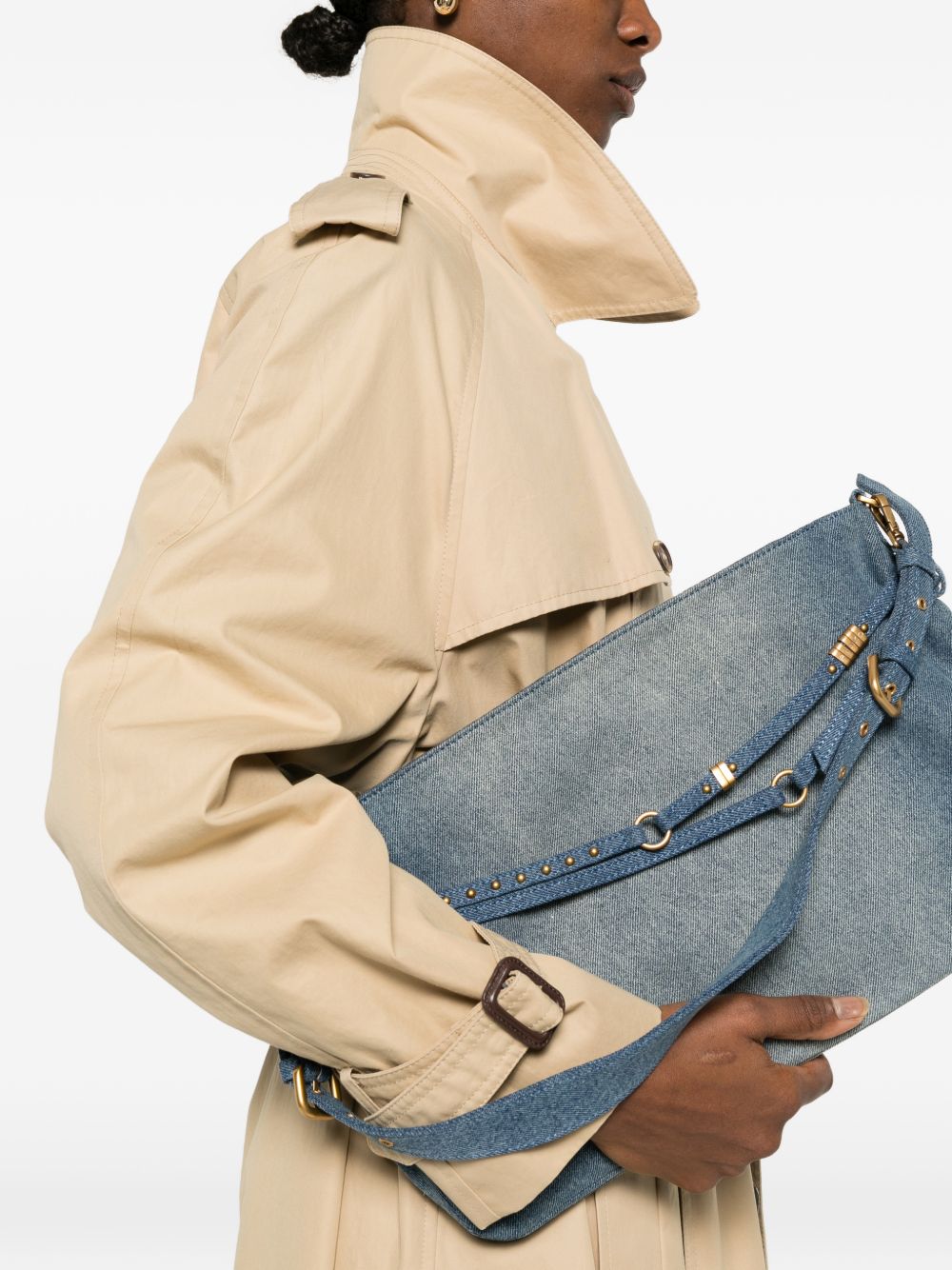 PINKO Borsa a spalla in denim blu 
