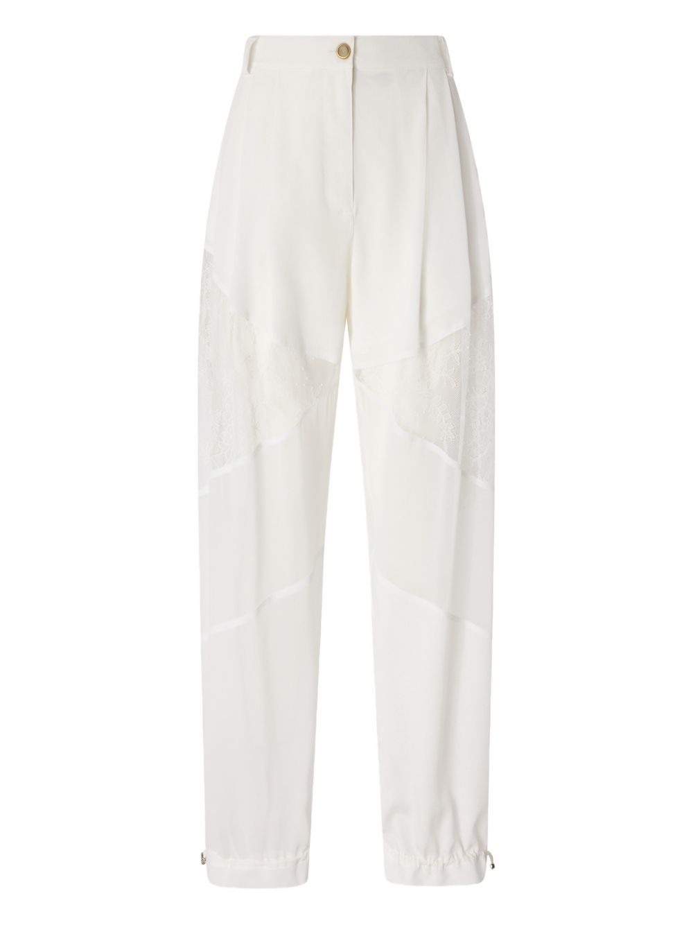 PINKO Pantaloni carrot a vita alta bianchi 