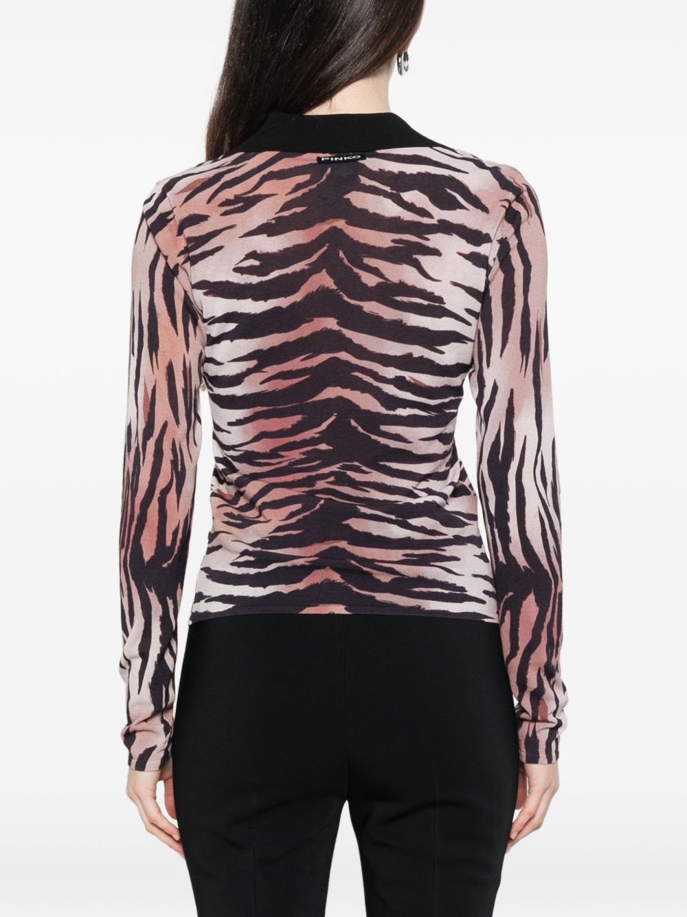PINKO Camicia Erosione con stampa zebrata 