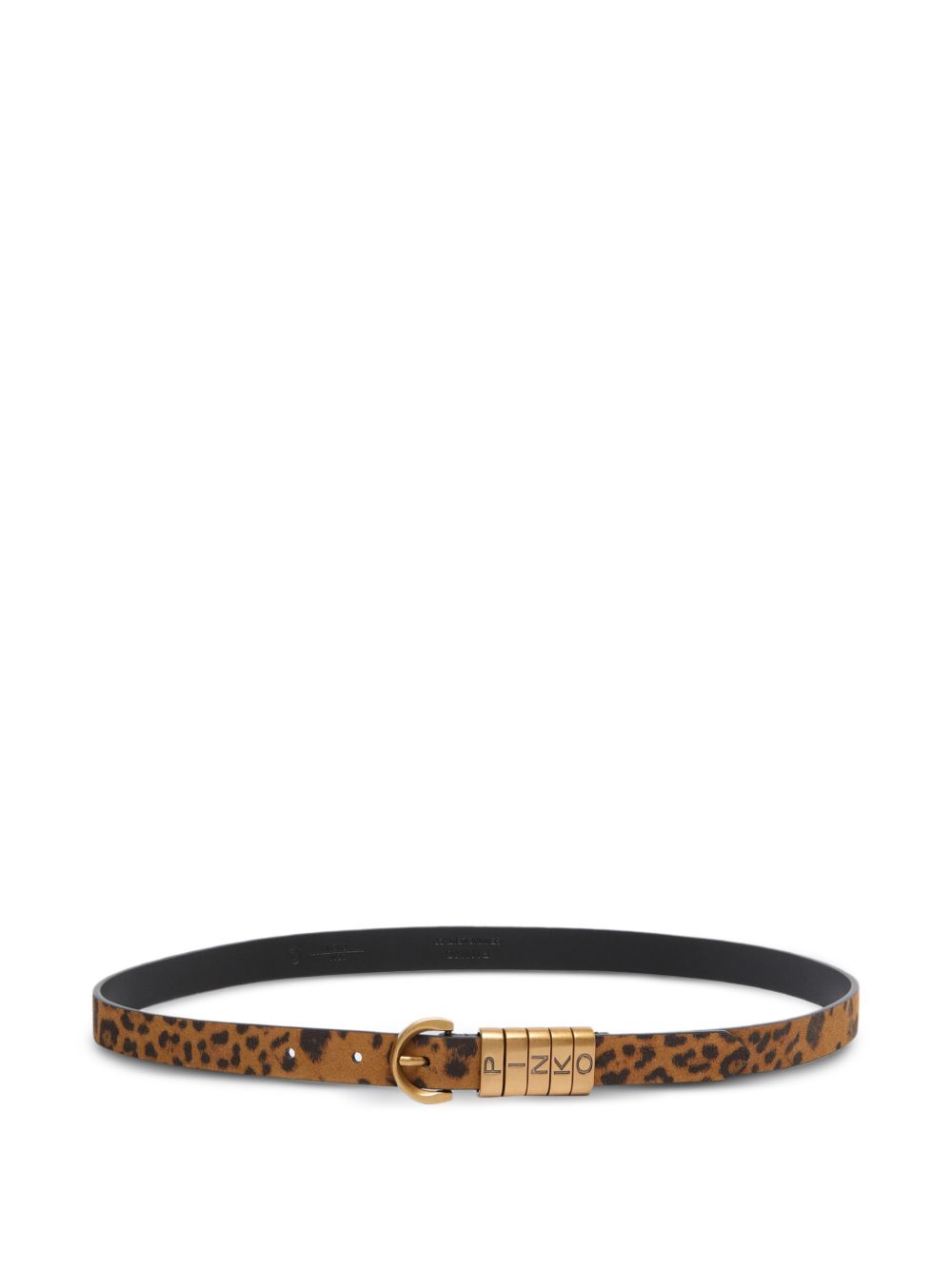 PINKO Cintura Saddle Belt marrone e nera 