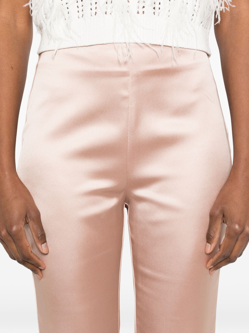 PINKO Pantaloni Pinolo rosa satinati 