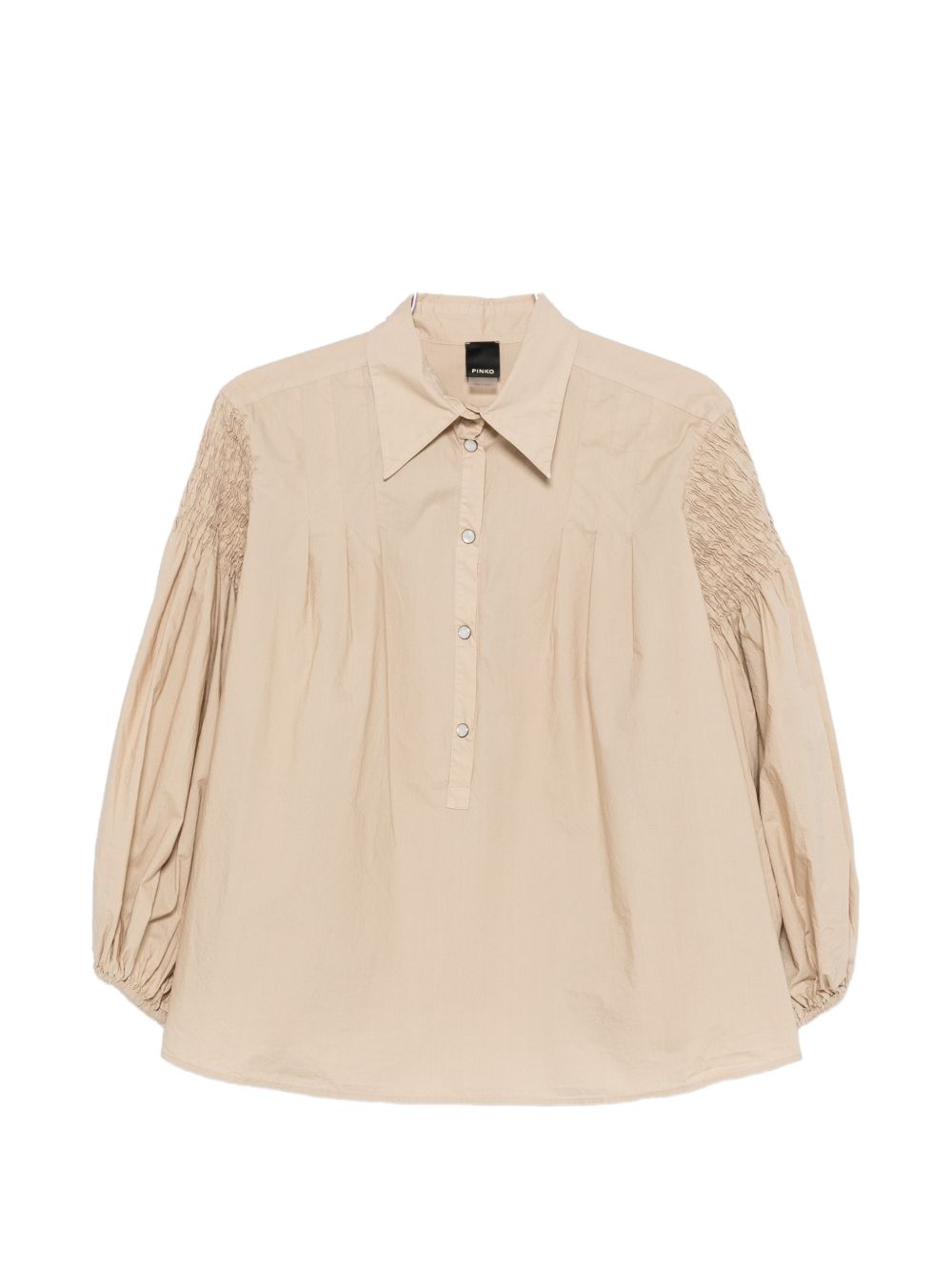PINKO Camicia beige Bouquet con chiusura a bottoni 