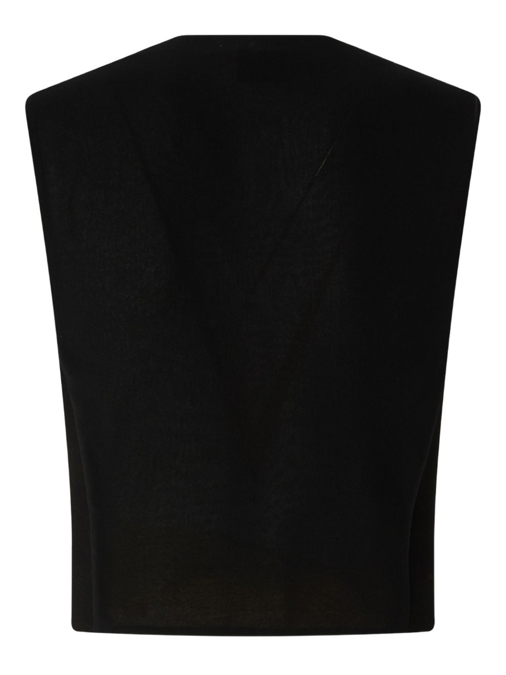 PINKO Gilet nero con bottoni a forma di rosa 