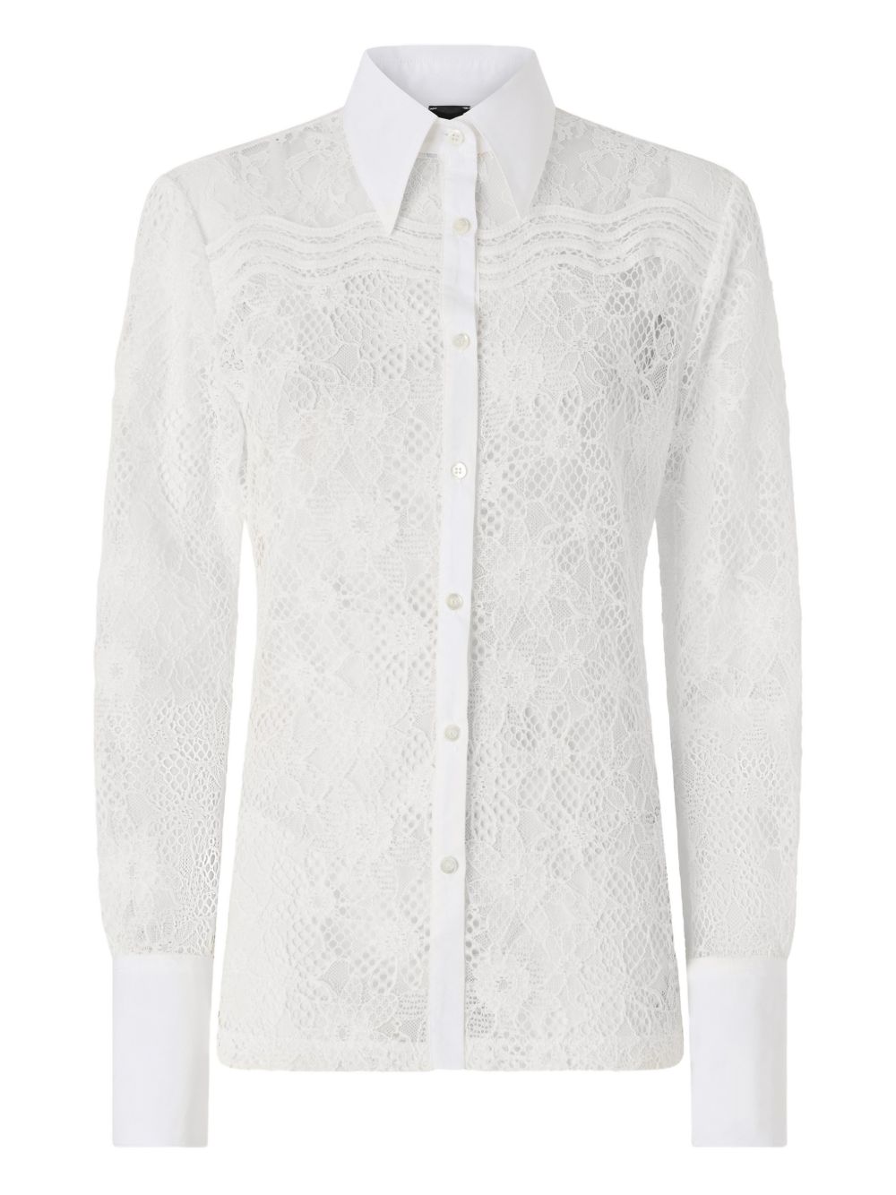 PINKO Camicia bianca con pizzo 