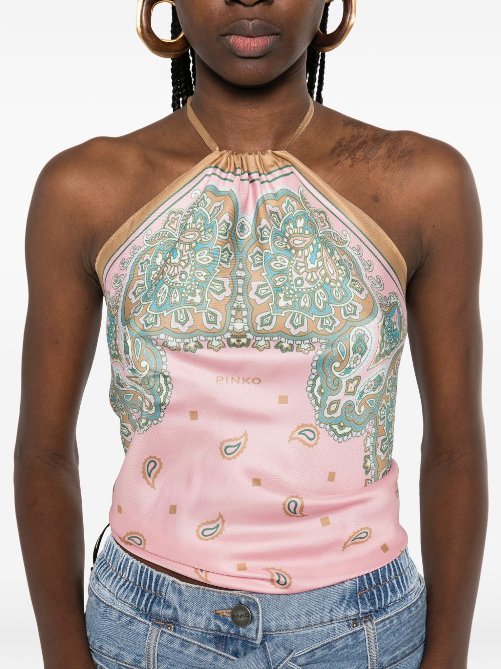 PINKO Top Halter 'Synchro' 