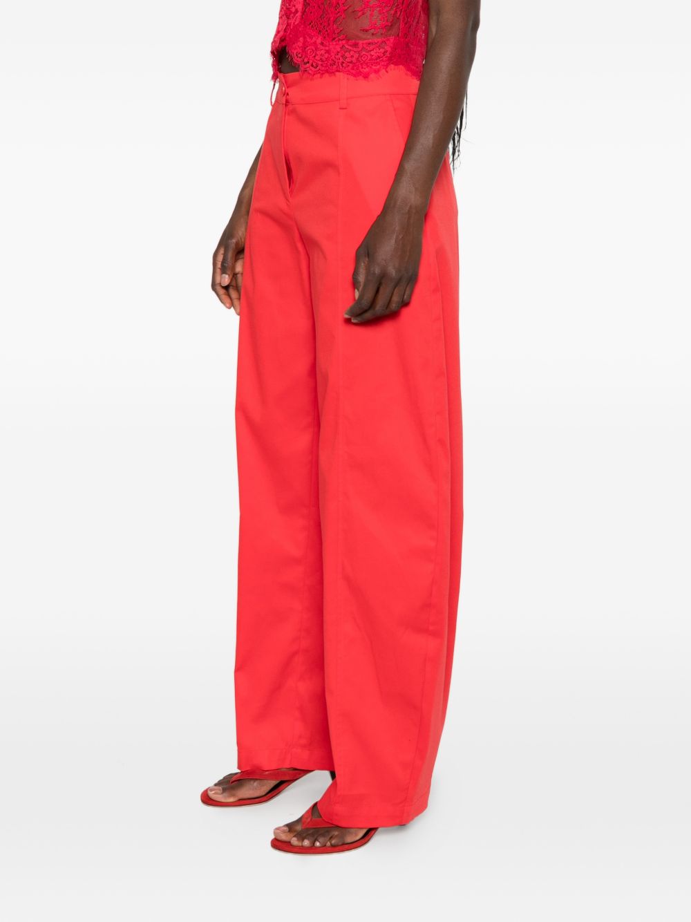 PINKO Pantaloni barrel rossi Bacca 
