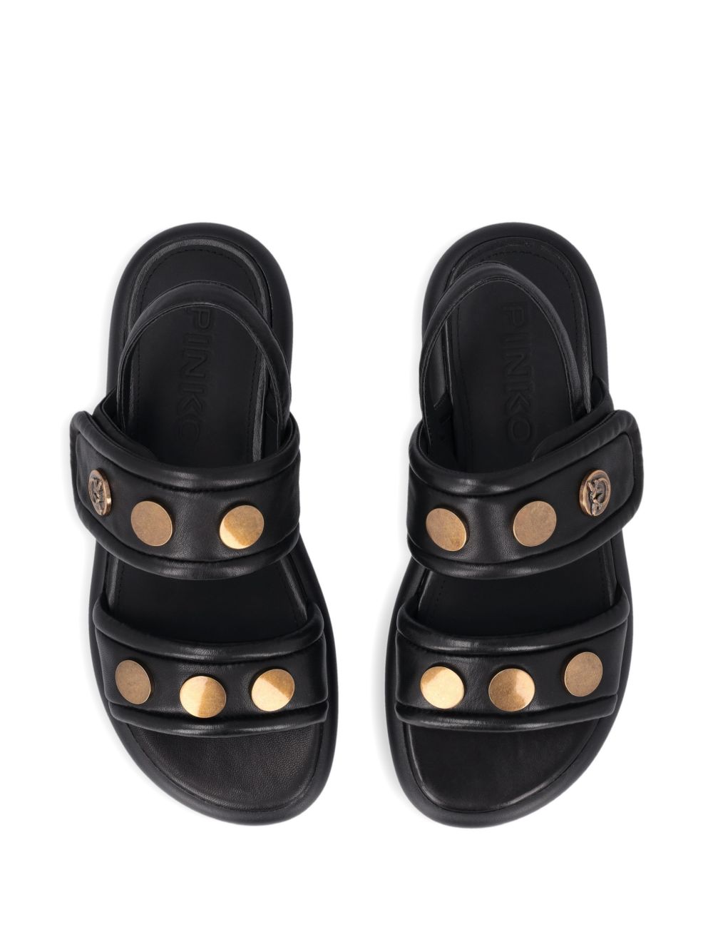 PINKO Sandali bassi 'Fiona' in pelle nera 