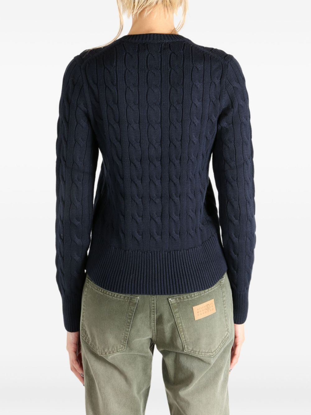 POLO RALPH LAUREN Cardigan blu navy in cotone 