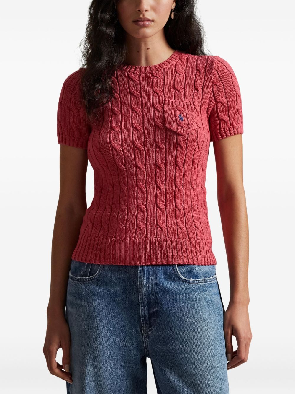 POLO RALPH LAUREN Maglia girocollo con design a treccia 
