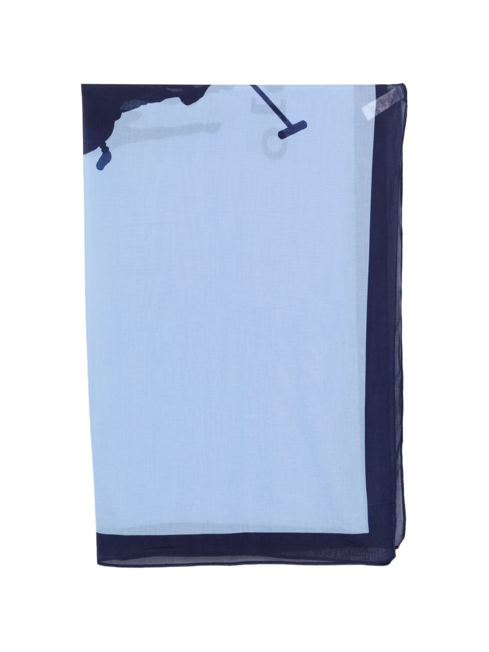 POLO RALPH LAUREN Pareo in misto cotoneazzurro e blu con logo 