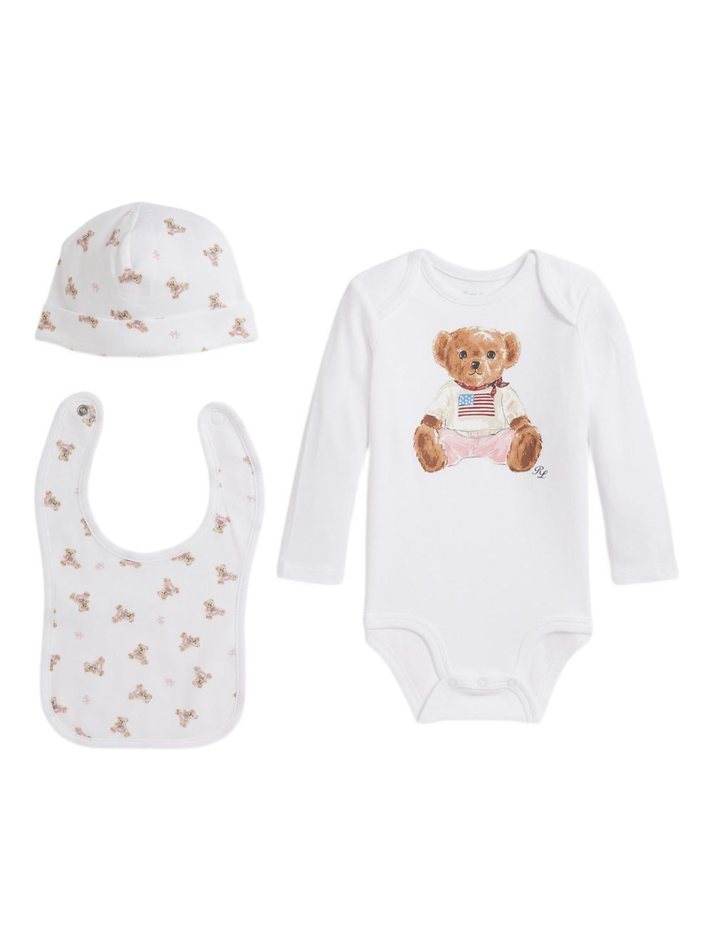 POLO RALPH LAUREN Set 3 pezzi da neonata 