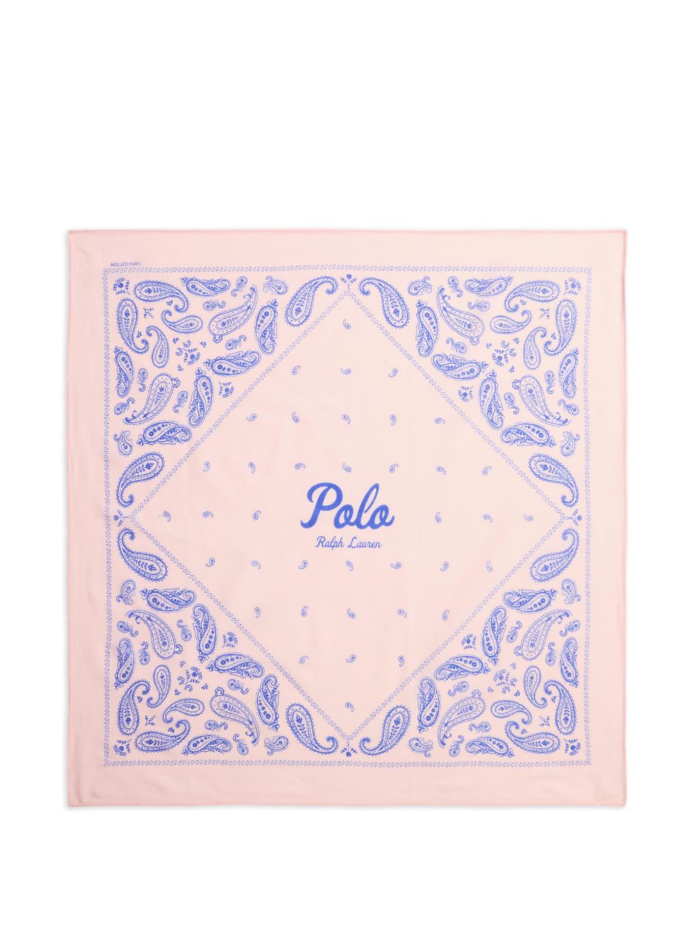 POLO RALPH LAUREN Bandana in cotone light pink con stampa paisley 