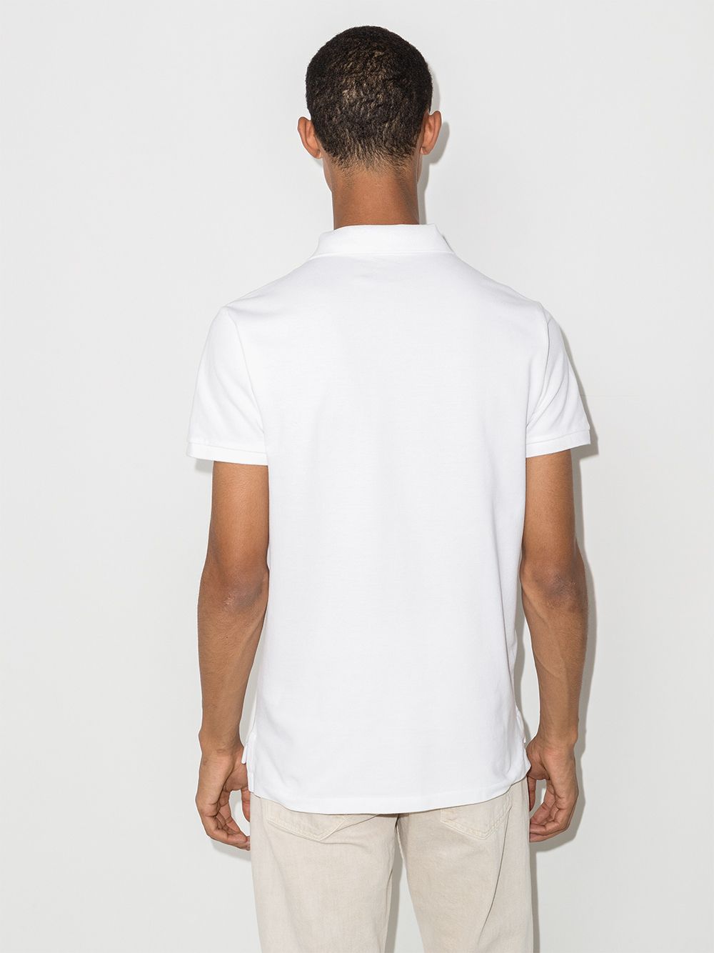 POLO RALPH LAUREN Polo in cotone bianco con logo blu 