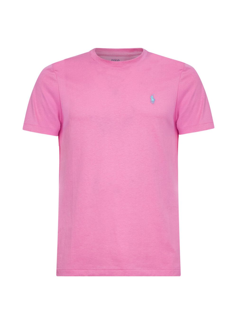 POLO RALPH LAUREN T-shirt in cotone rosa a maniche corte con ricamo logo 