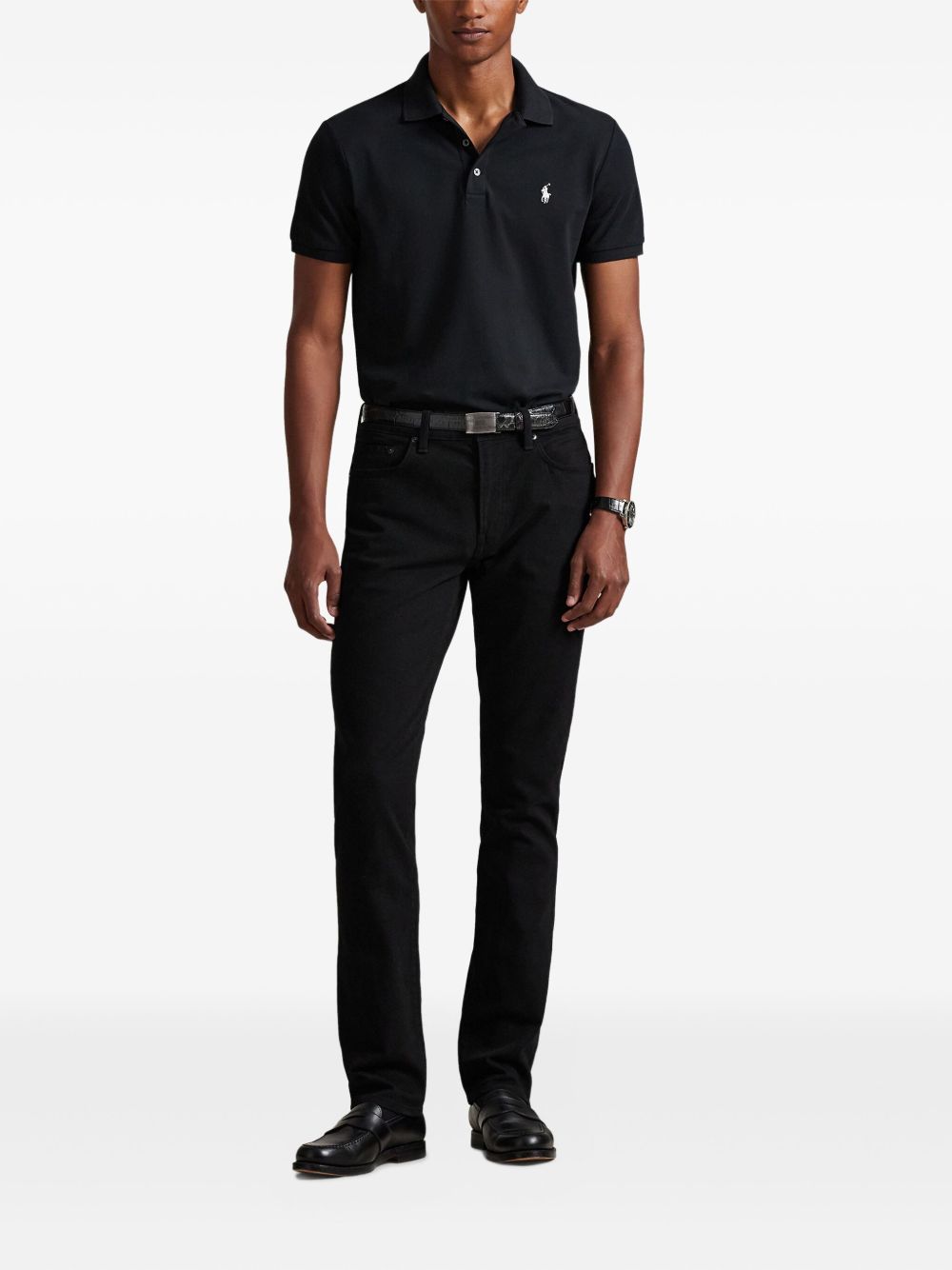 POLO RALPH LAUREN Polo nero con logo 