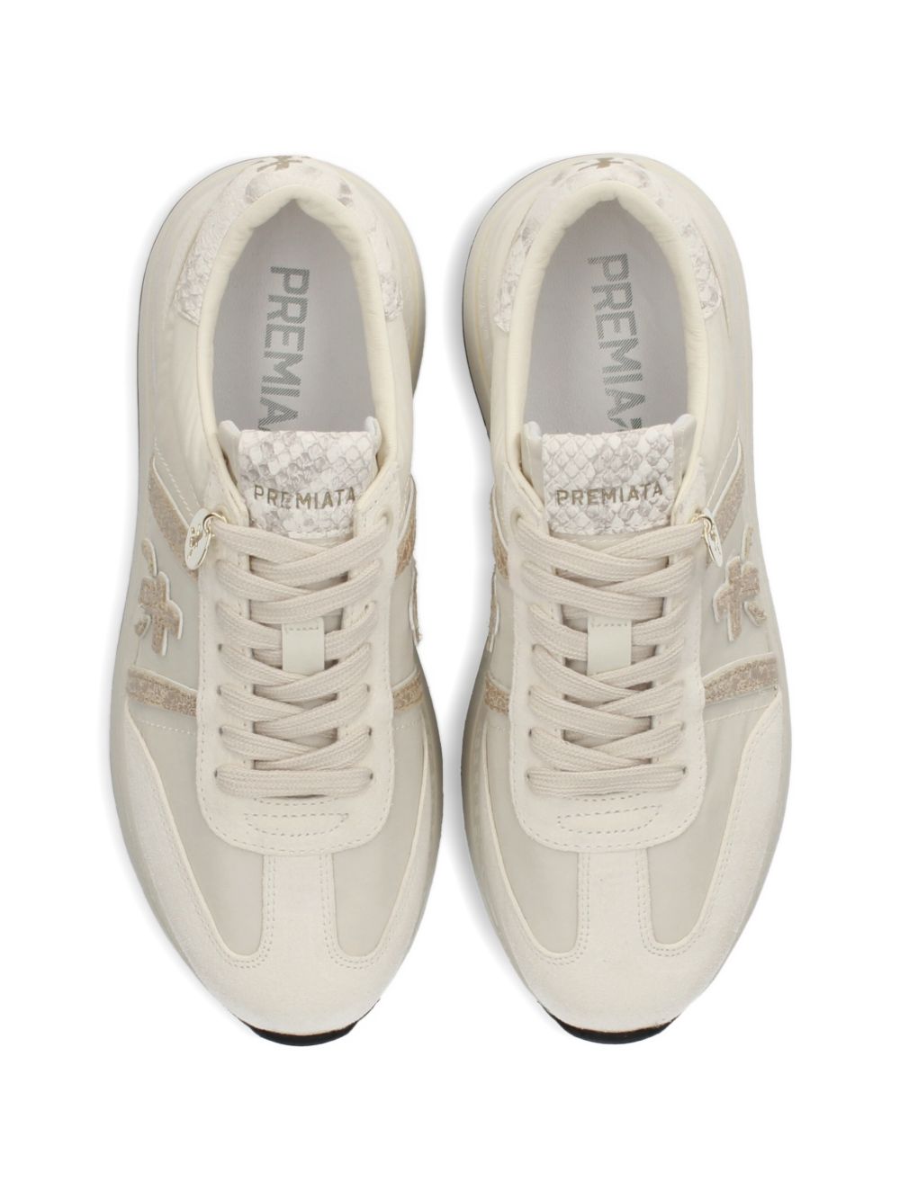 PREMIATA Sneakers e trainers con dettagli dorati bianche 