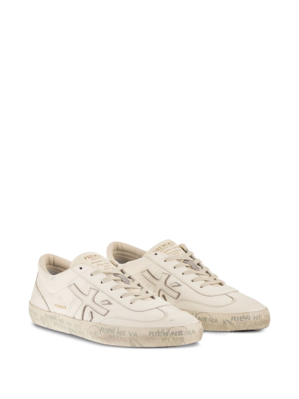 PREMIATA Sneakers David in pelle bianca con logo 