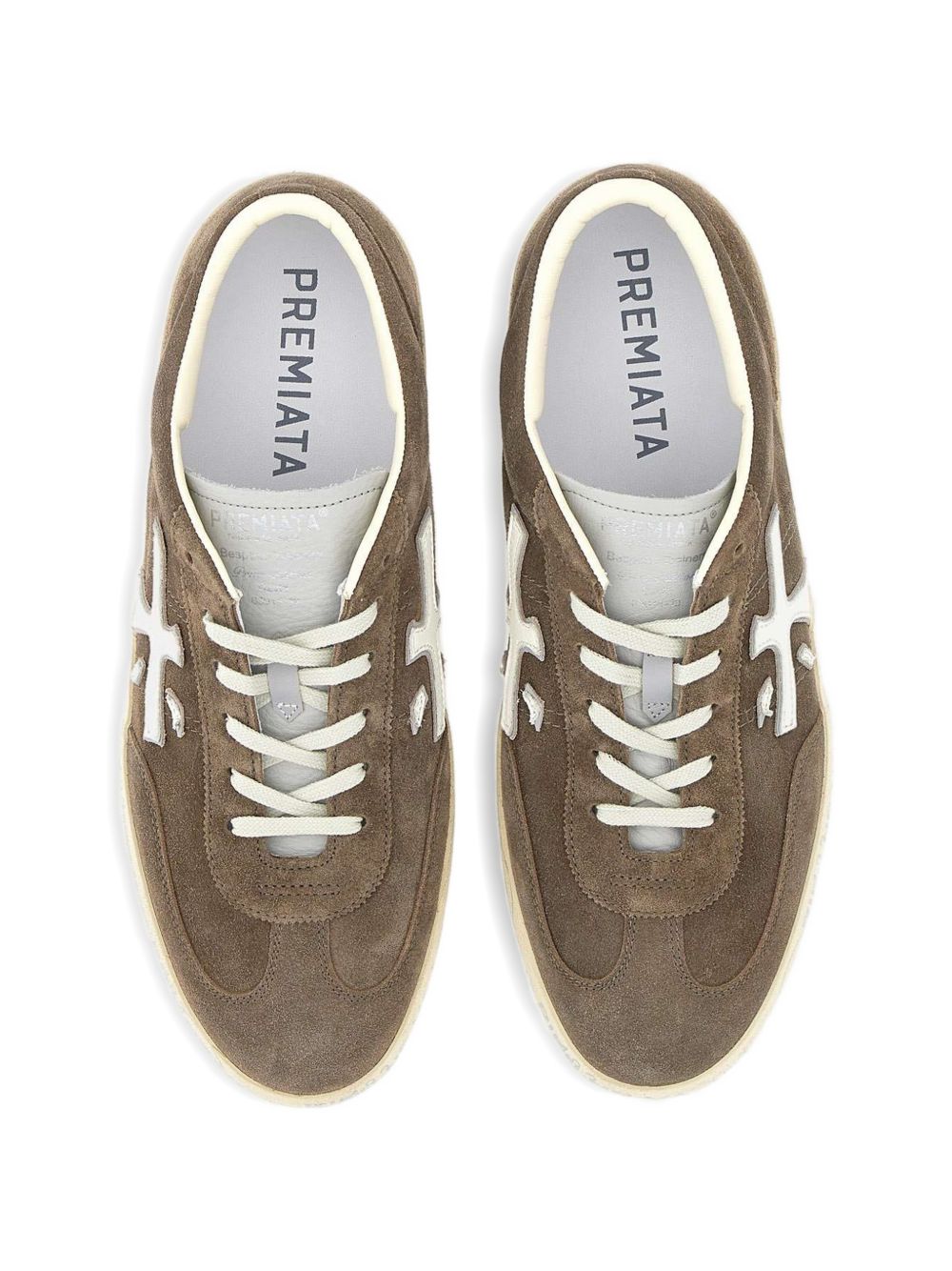 PREMIATA Sneakers David in camoscio marrone con logo 
