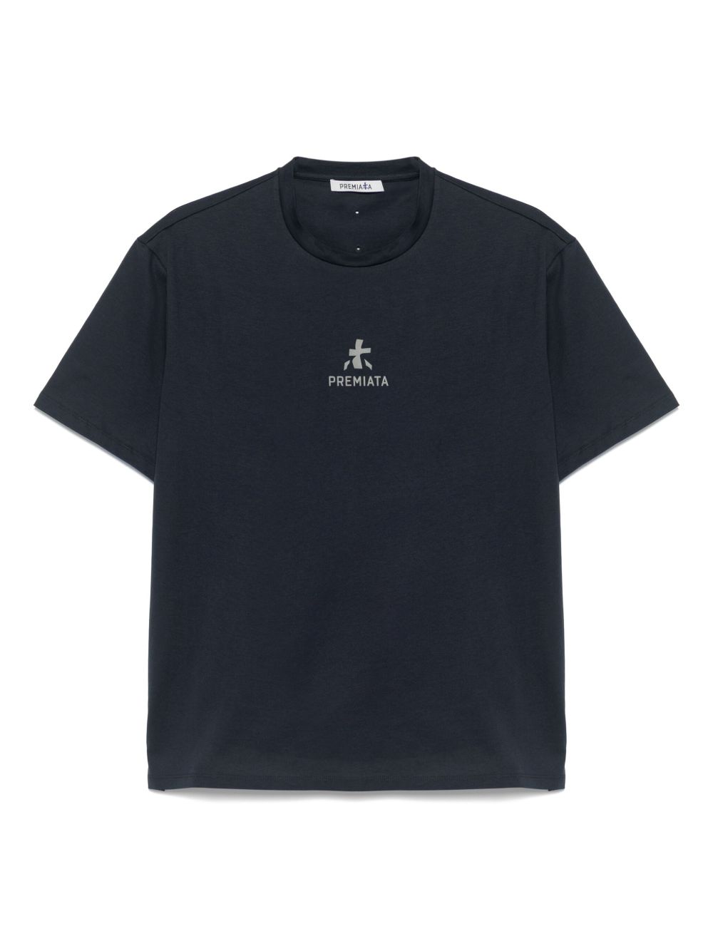 PREMIATA T-shirt in cotone blu con logo bianco 